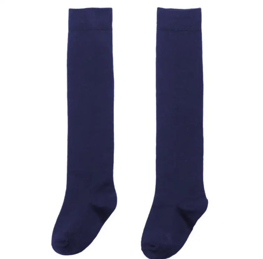 Women Girls Knee Socks Cotton Casual High Thigh Stockings Soild Color Academic Style Lolita Ladies Girls Warm Knee Socks