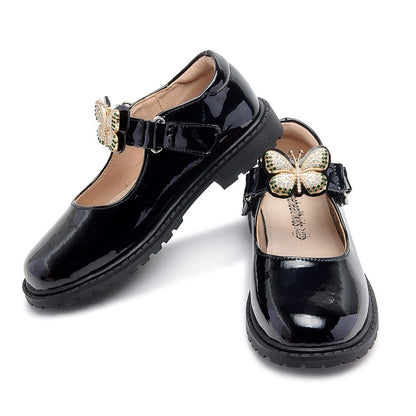 Girls’ Interchangeable Strap Patent School Shoes – 3 Looks in 1