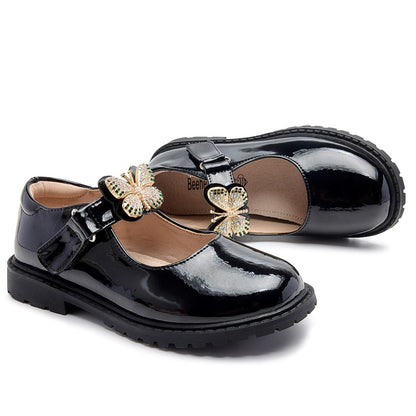 Girls’ Interchangeable Strap Patent School Shoes – 3 Looks in 1