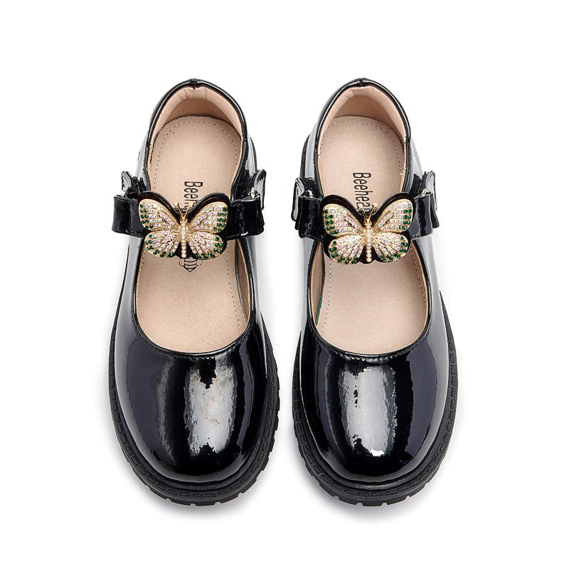 Girls’ Interchangeable Strap Patent School Shoes – 3 Looks in 1