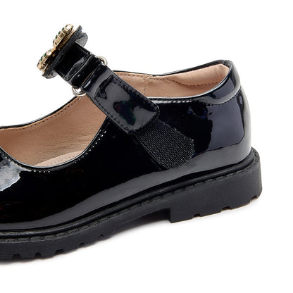 Girls’ Interchangeable Strap Patent School Shoes – 3 Looks in 1
