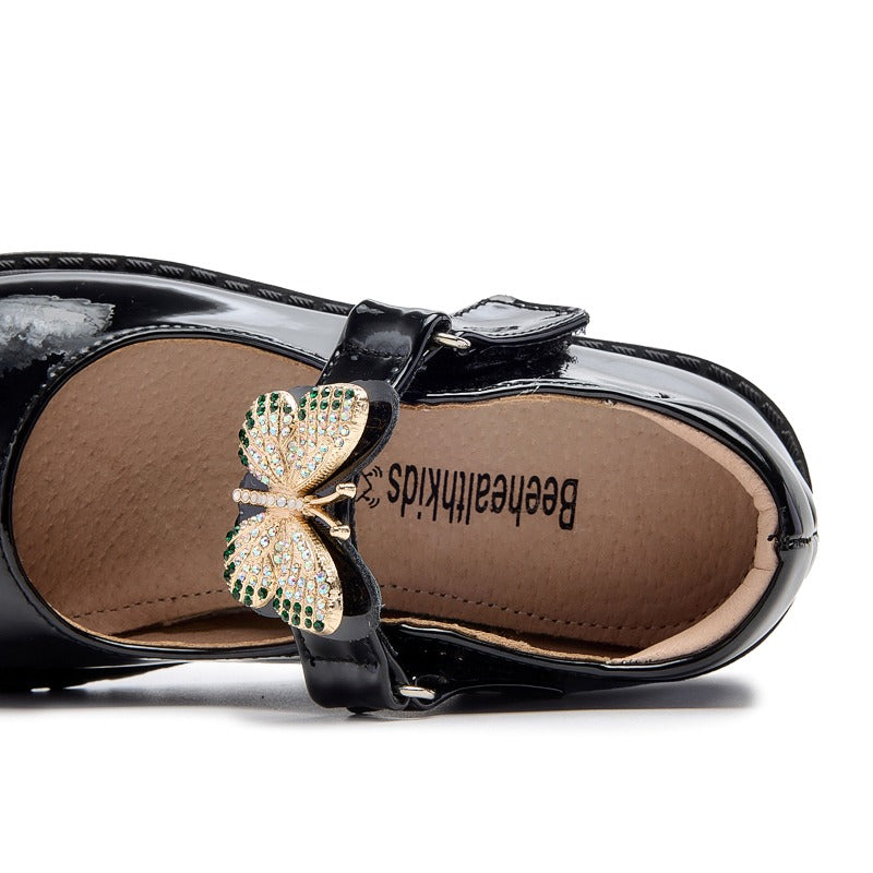 Girls’ Interchangeable Strap Patent School Shoes – 3 Looks in 1