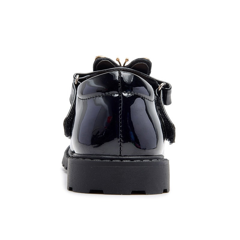 Girls’ Interchangeable Strap Patent School Shoes – 3 Looks in 1