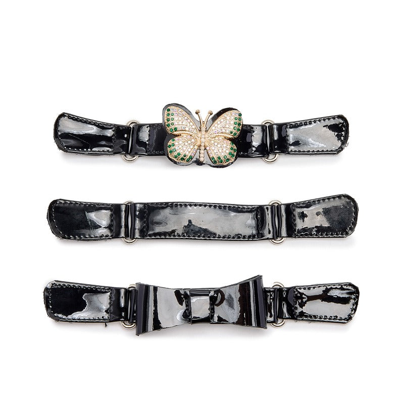 Girls’ Interchangeable Strap Patent School Shoes – 3 Looks in 1